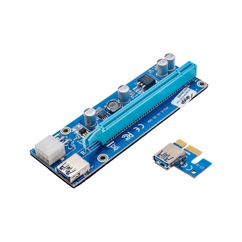 Akyga Riser PCI-E 1x – 16x AK-CA-64 USB 3.0, 6-pin, SATA, 009s