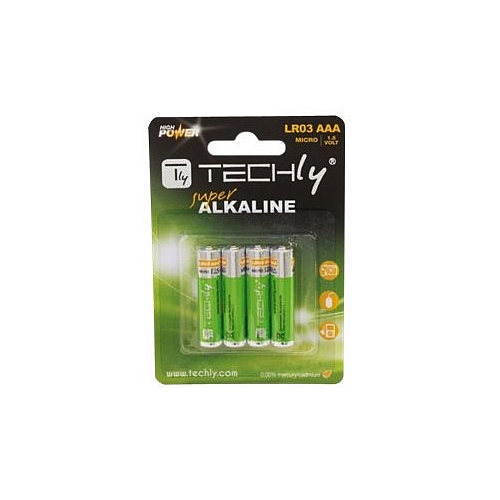 TECHLY 307001 Alkaline batteries 1.5V AAA LR03 4ks