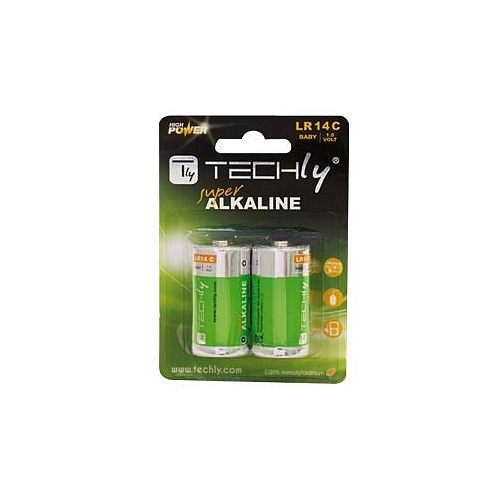 TECHLY 307049 Alkaline batteries 1.5V C R14 2ks